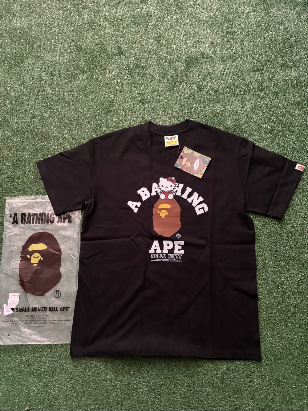 Hello Kitty x A Bathing Ape Black Graphic Tee